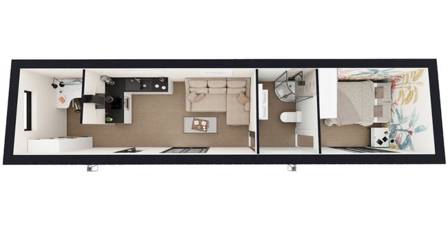 40 ft container house - Layout example 07