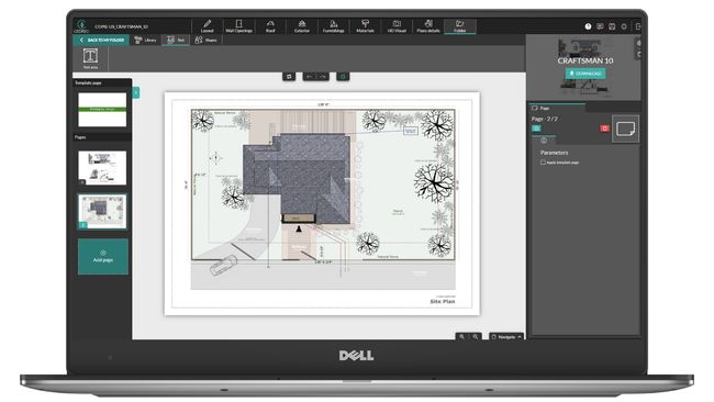 UI Cedreo site plan presentation