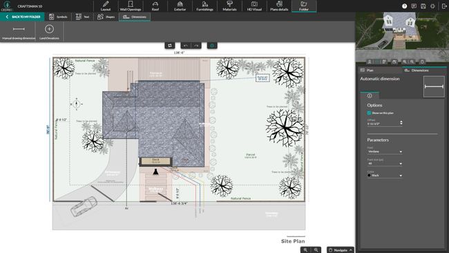 I-Cedreo_add-dimension-site-plan