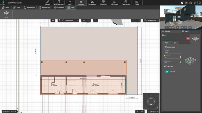 UI Cedreo exterior step