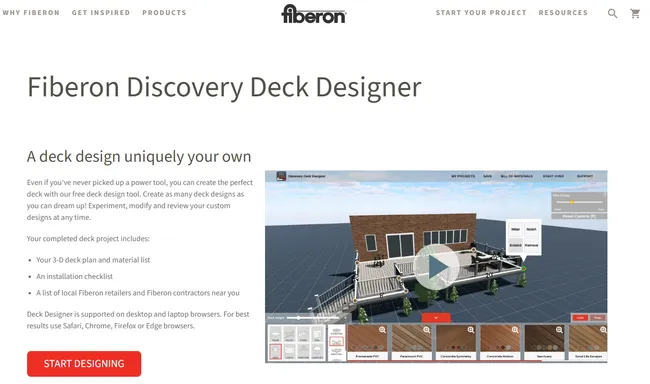screenshot home page fiberon