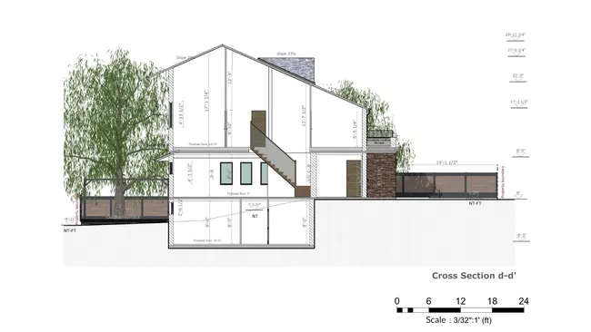 scaled cross section designed with Cedreo