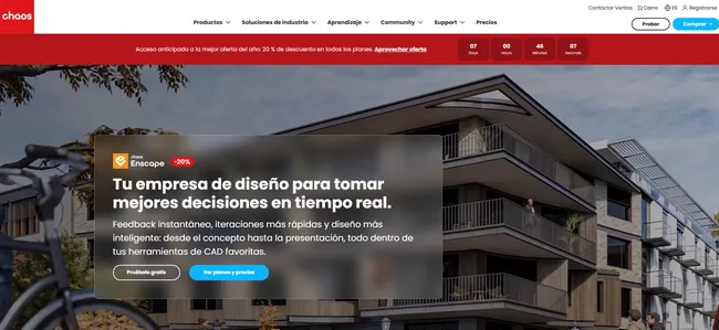 screenshot home page Enscape