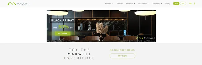 screenshot home page Maxwell