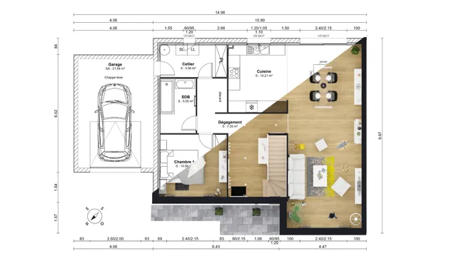 Vue simultanée plan 2D et 3D par Cedreo