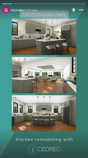 Reel example from Cedreo insta account